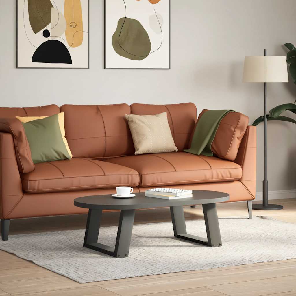 Coffee table legs U-shape 2 pcs. Anthracite 50x(30-31) cm steel