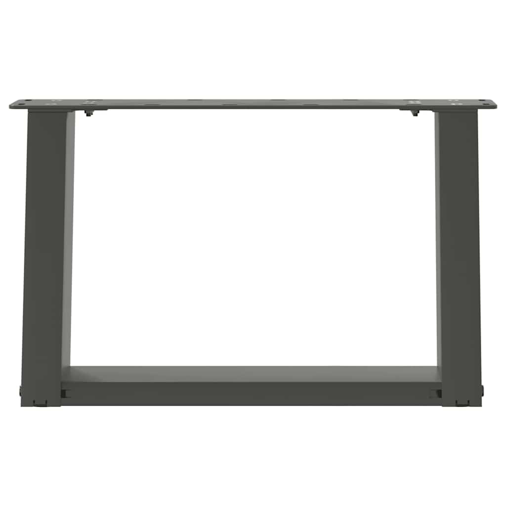 Coffee table legs U-shape 2 pcs. Anthracite 50x(30-31) cm steel