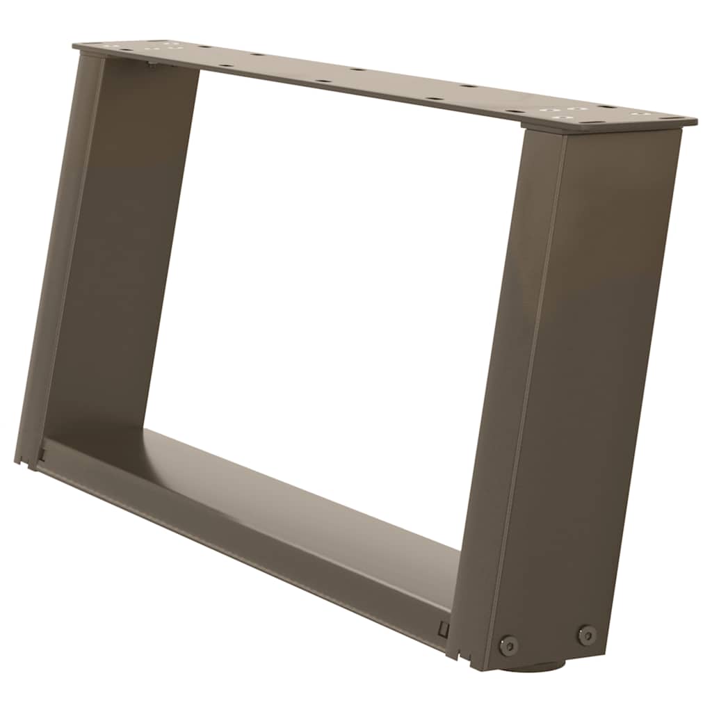 Couchtischbeine U-Form 2 Stk. Naturstahl 60x(30-31) cm Stahl