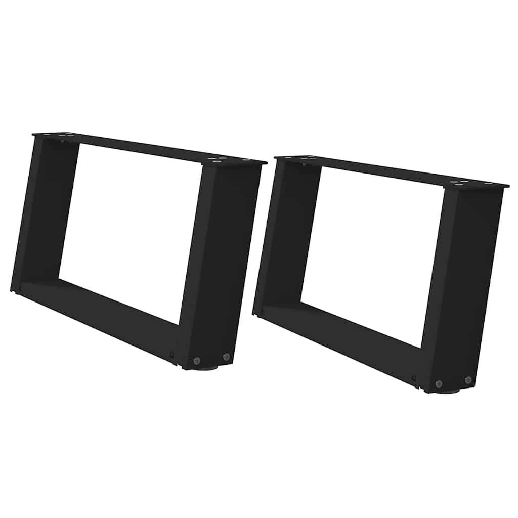 Coffee table legs U-shape 2 pcs. Black 70x(30-31) cm steel