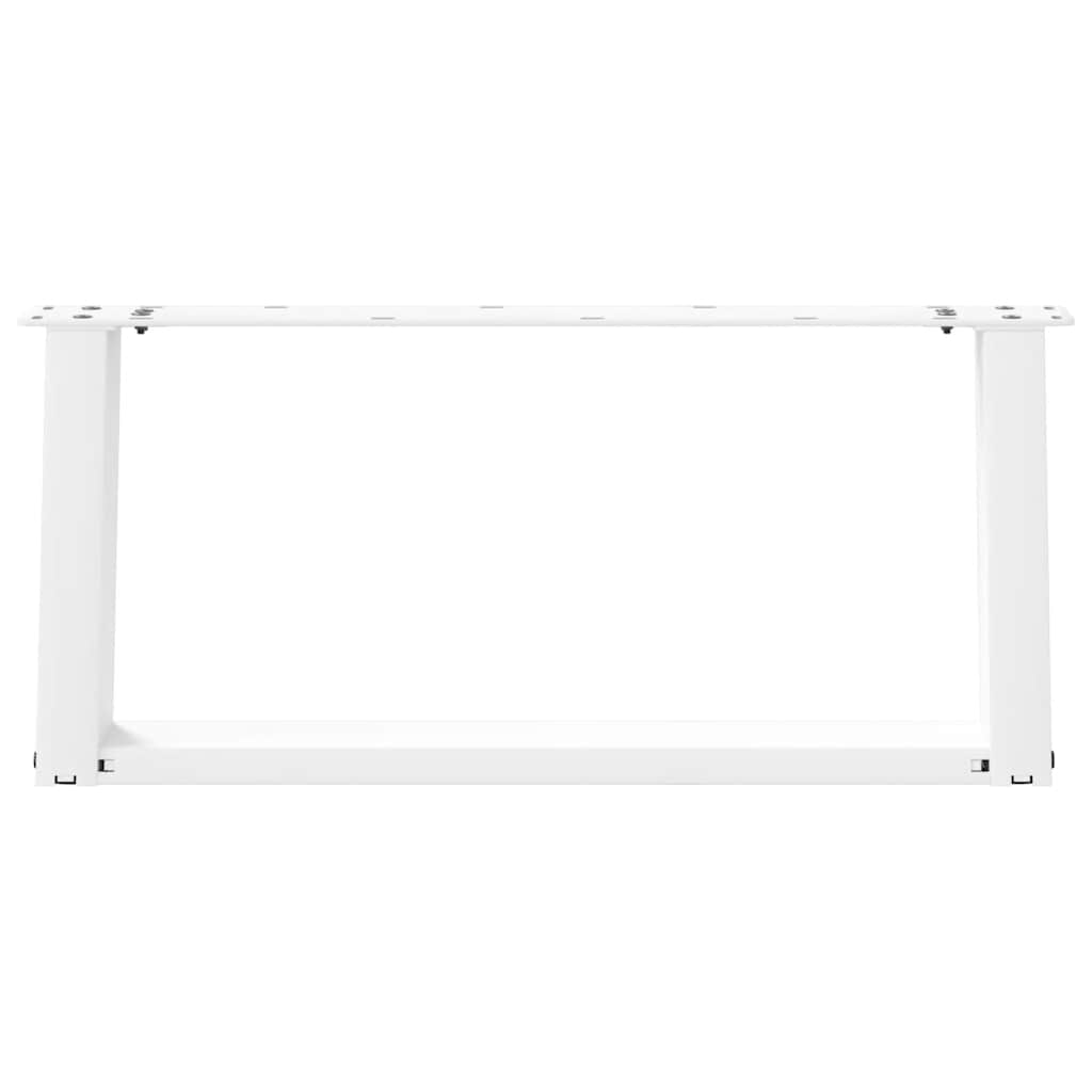 Couchtischbeine U-Form 2 Stk. Weiß 70x(30-31) cm Stahl