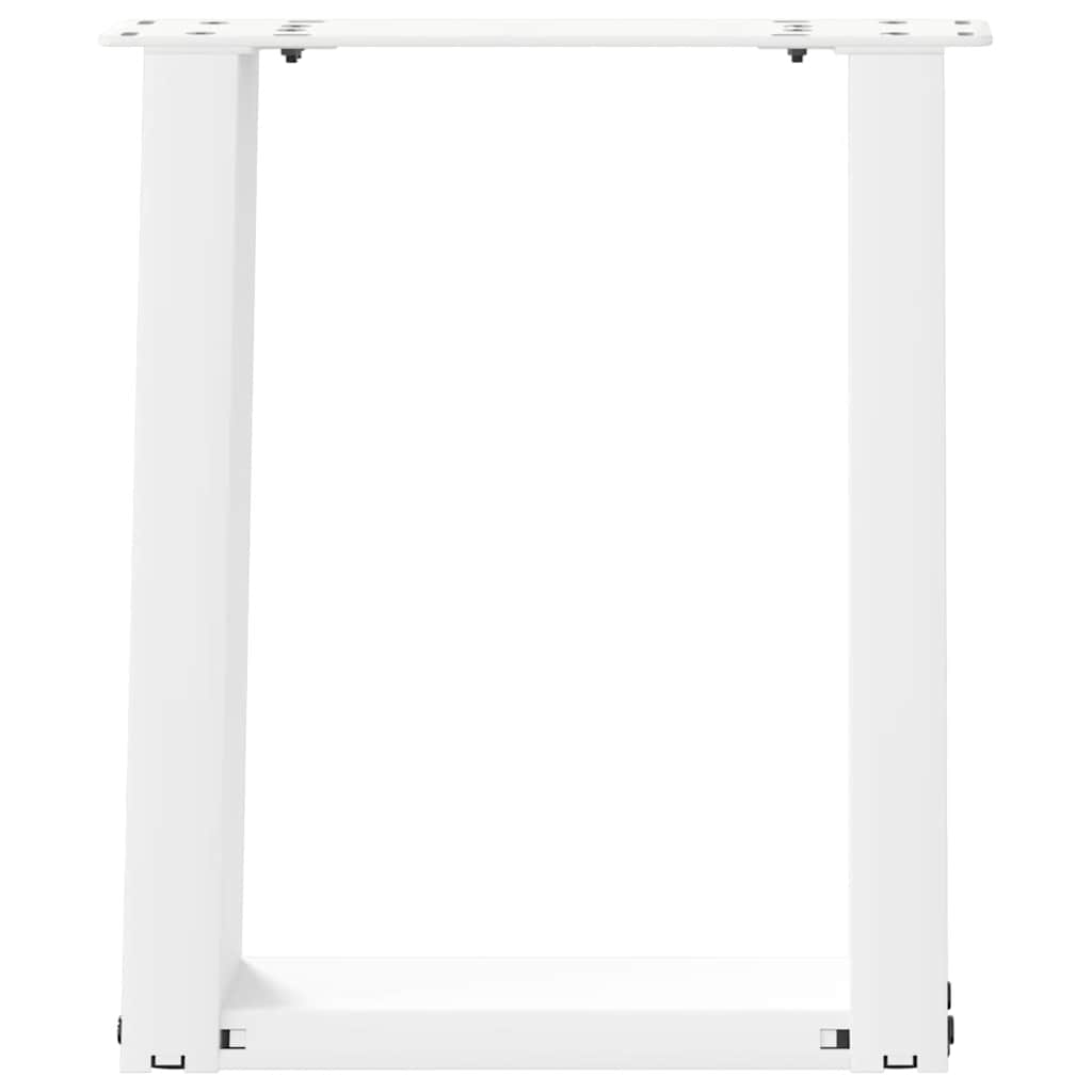 Couchtischbeine U-Form 2 Stk. Weiß 28x(42-43) cm Stahl