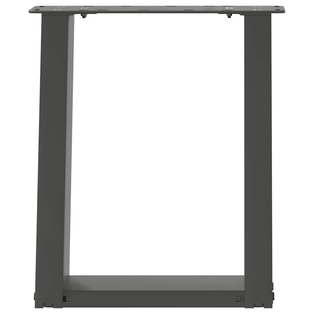 Couchtischbeine U-Form 2 Stk. Anthrazit 38x(42-43) cm Stahl