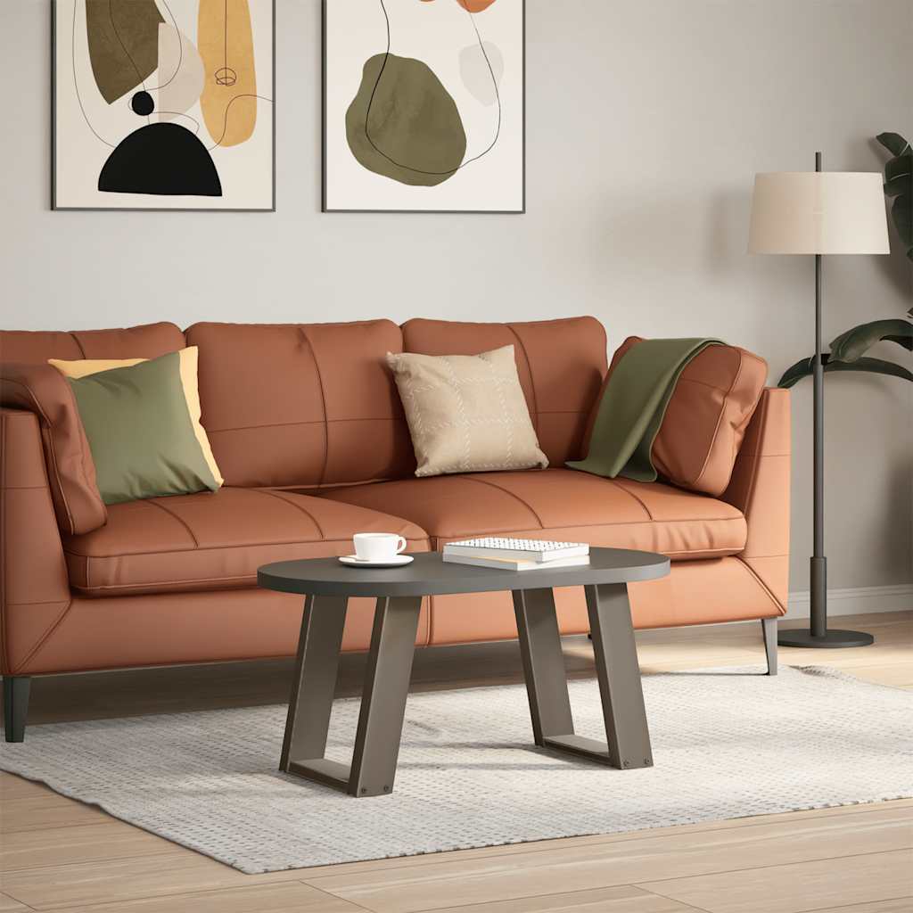 Couchtischbeine U-Form 2 Stk. Naturstahl 38x(42-43) cm Stahl