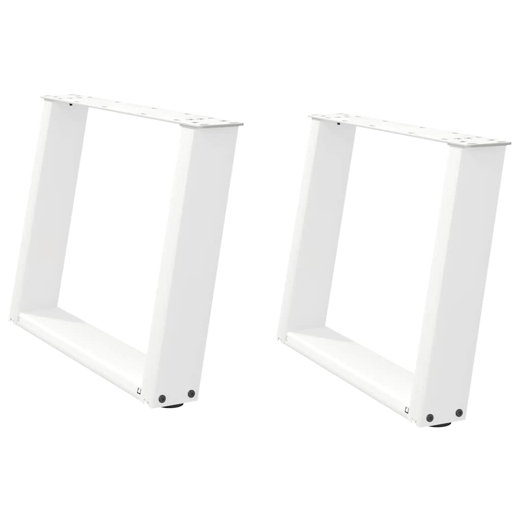 Coffee table legs U-shape 2 pcs. White 60x(42-43) cm steel