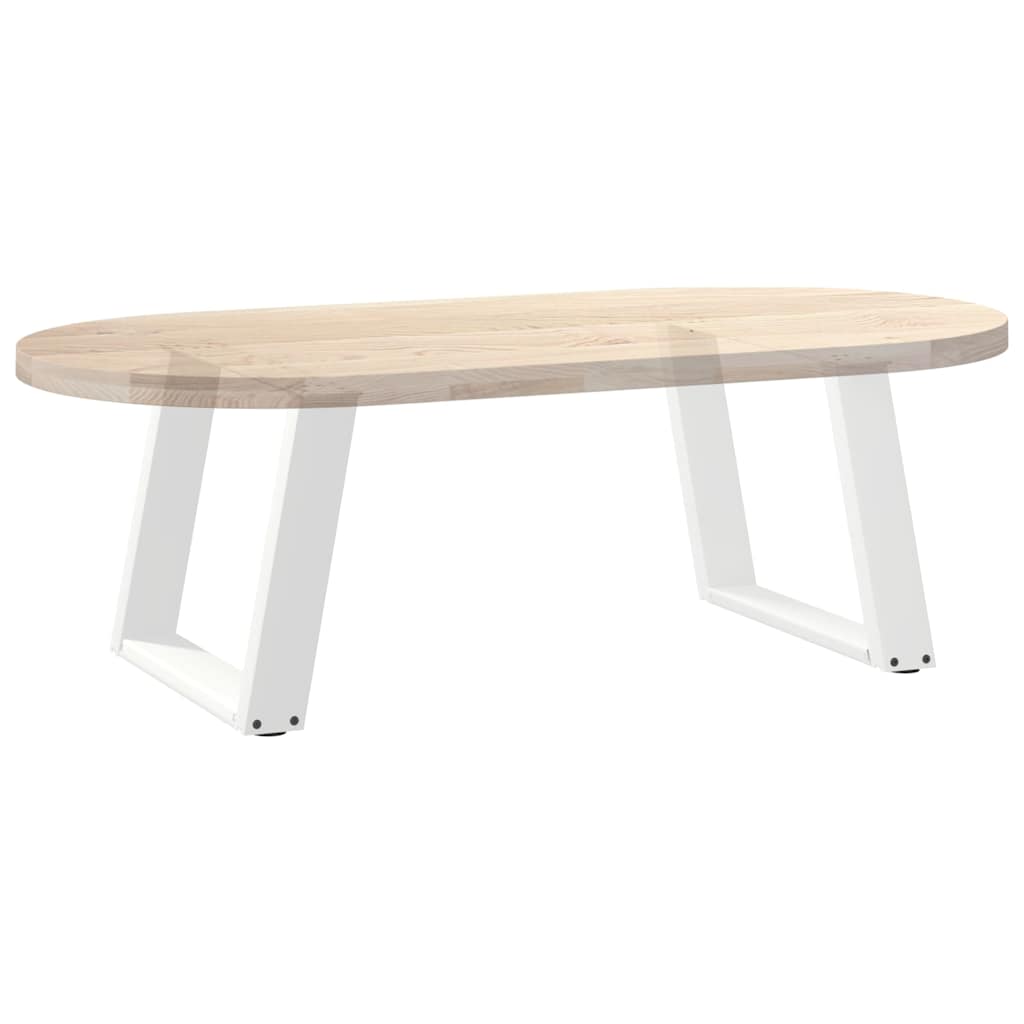 Coffee table legs U-shape 2 pcs. White 60x(42-43) cm steel