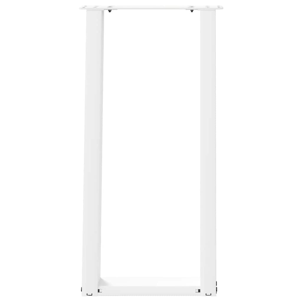 Konsolentischbeine U-Form 2 Stk. Weiß 28x(72-73) cm Stahl