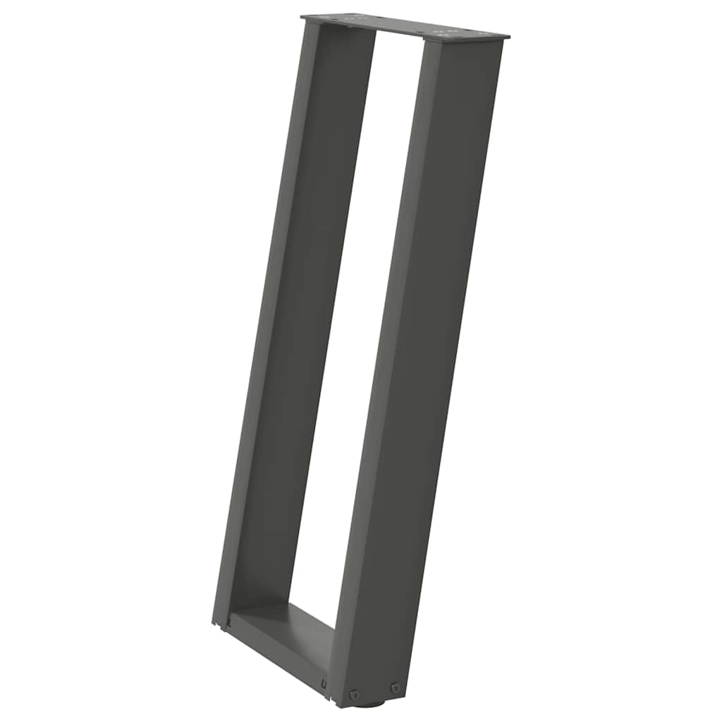 Konsolentischbeine U-Form 2 Stk. Anthrazit 28x(72-73) cm Stahl