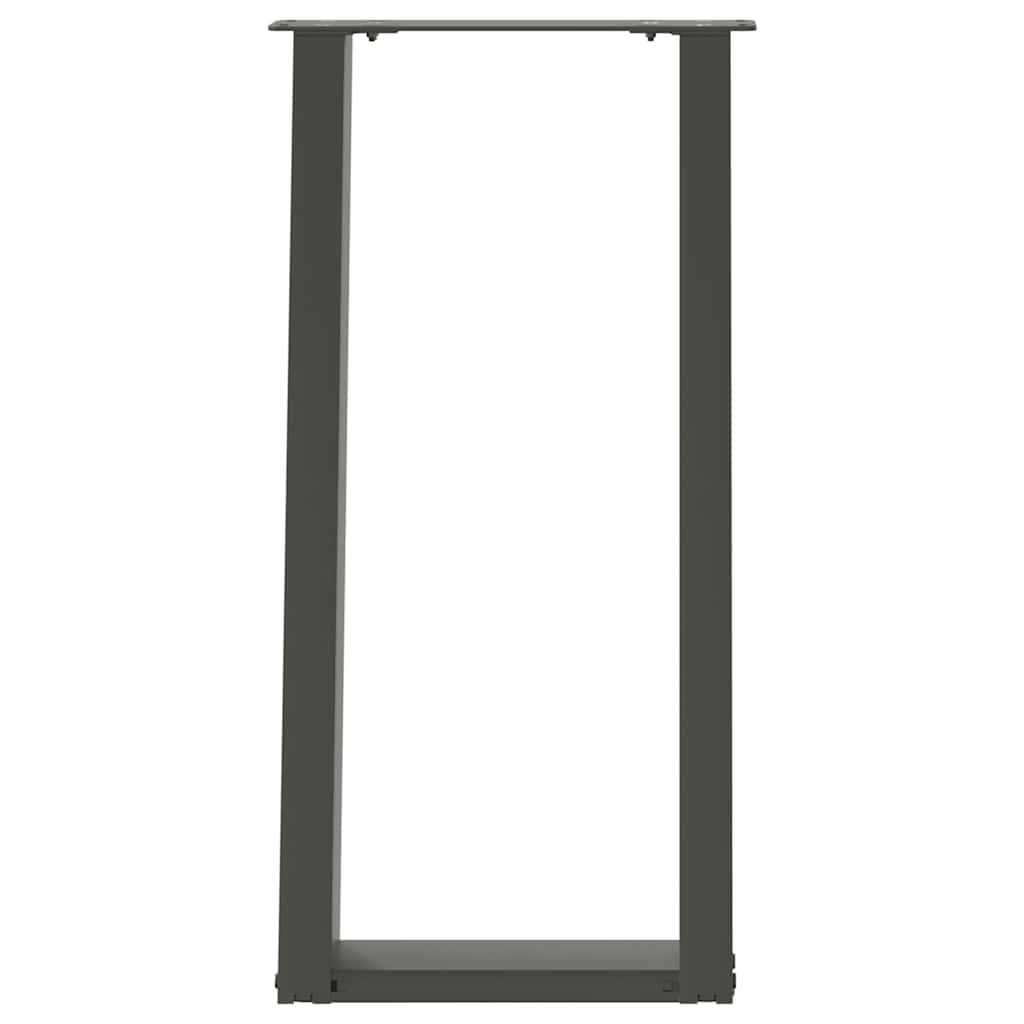 Konsolentischbeine U-Form 2 Stk. Anthrazit 28x(72-73) cm Stahl