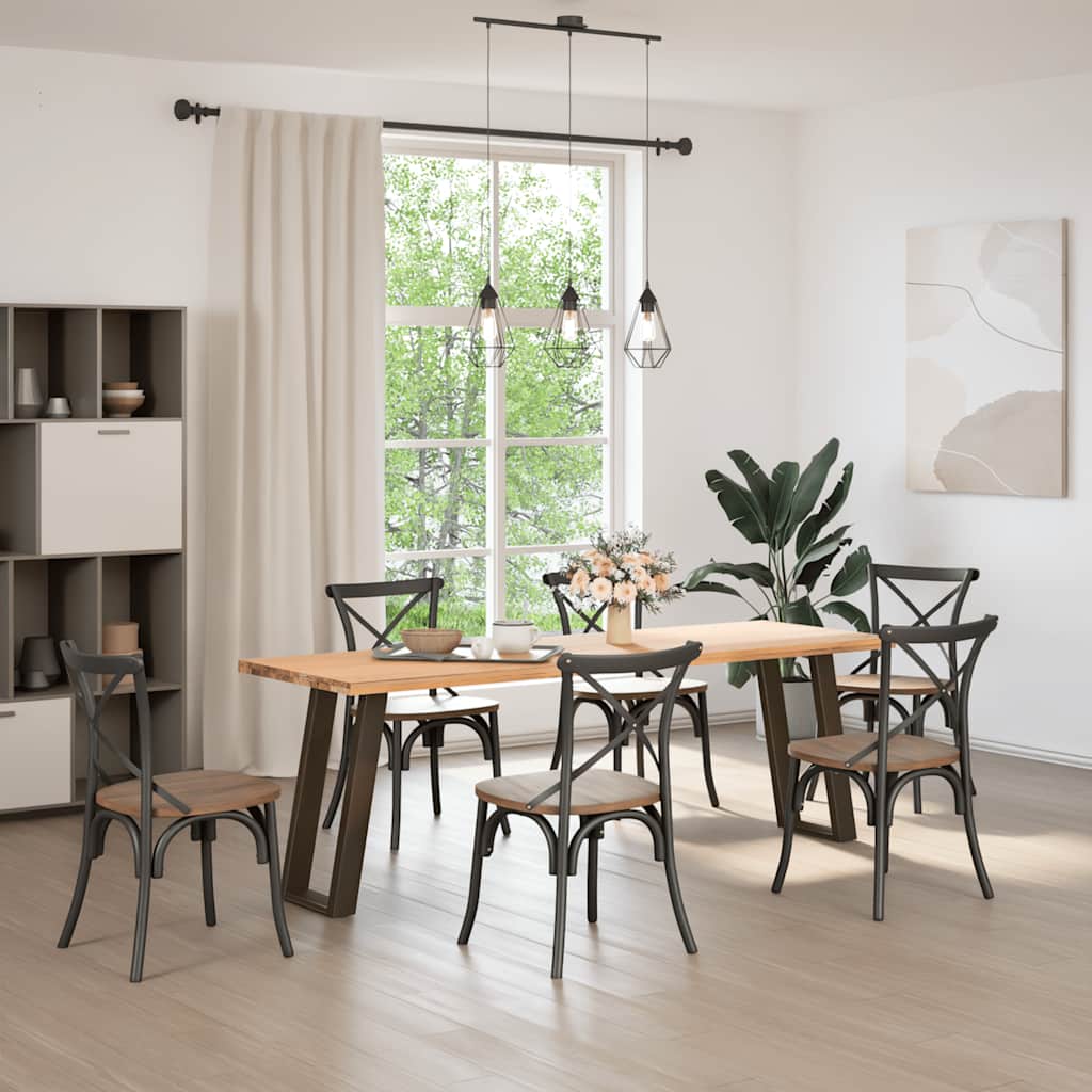 Konsolentischbeine U-Form 2 Stk. Naturstahl 28x(72-73) cm Stahl
