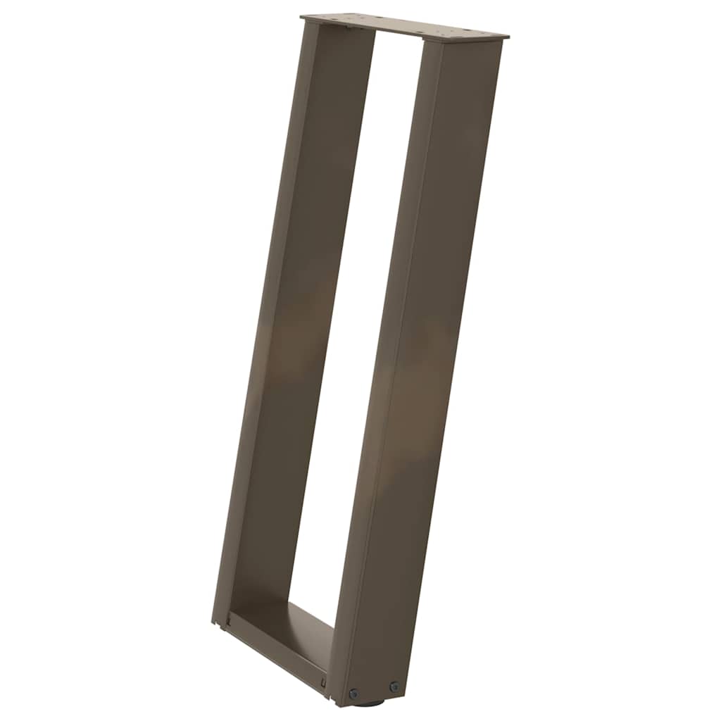 Konsolentischbeine U-Form 2 Stk. Naturstahl 28x(72-73) cm Stahl