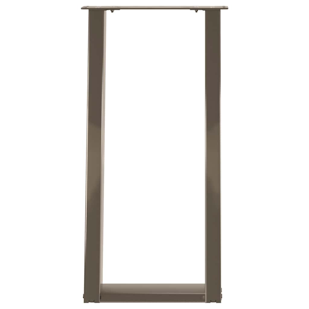 Konsolentischbeine U-Form 2 Stk. Naturstahl 28x(72-73) cm Stahl