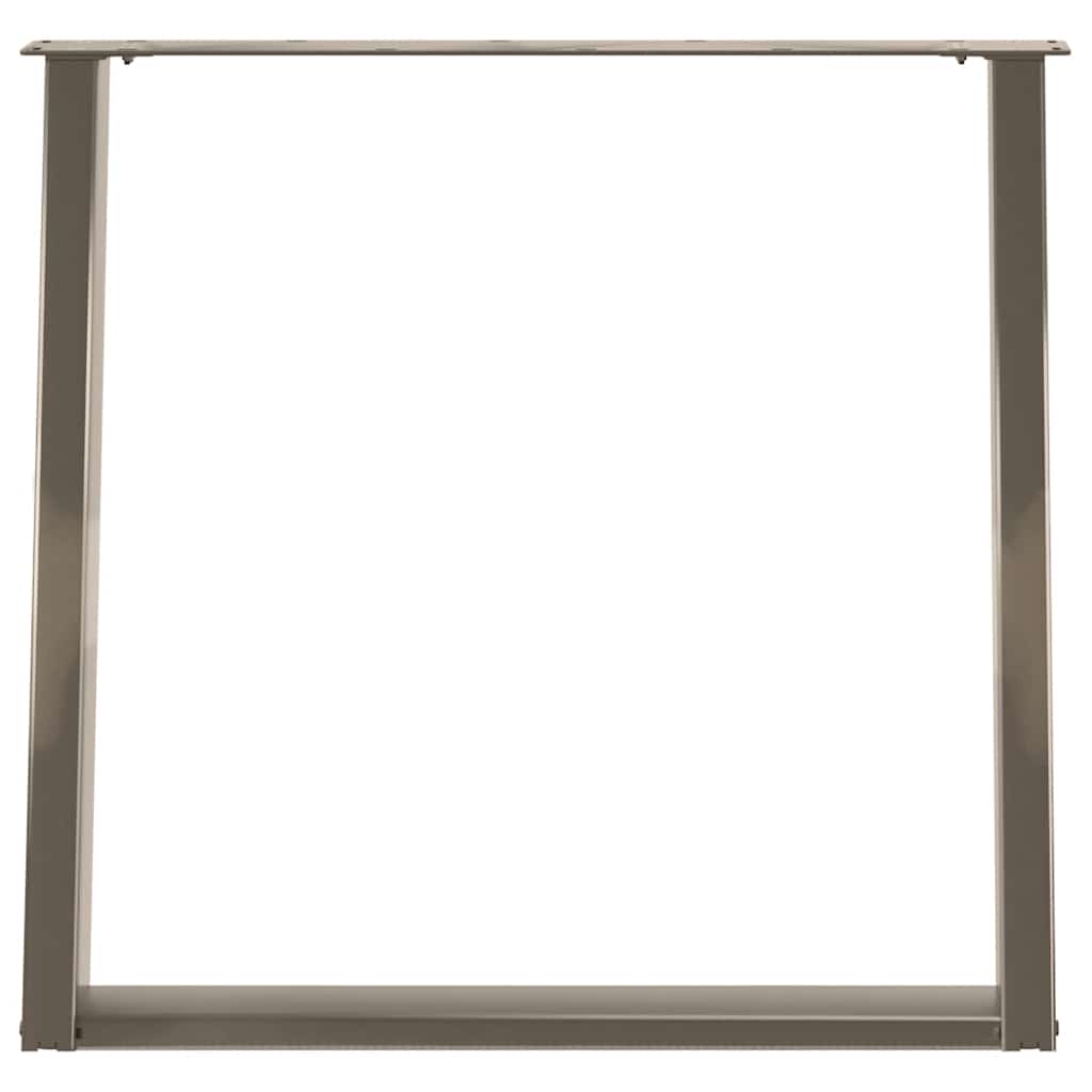 Esstischbeine U-Form 2 Stk. Naturstahl 80x(72-73) cm Stahl