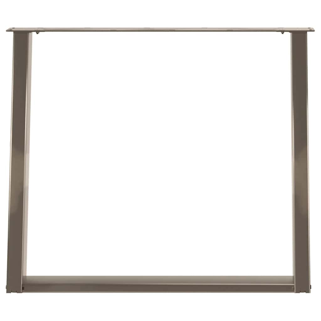 Esstischbeine U-Form 2 Stk. Naturstahl 90x(72-73) cm Stahl