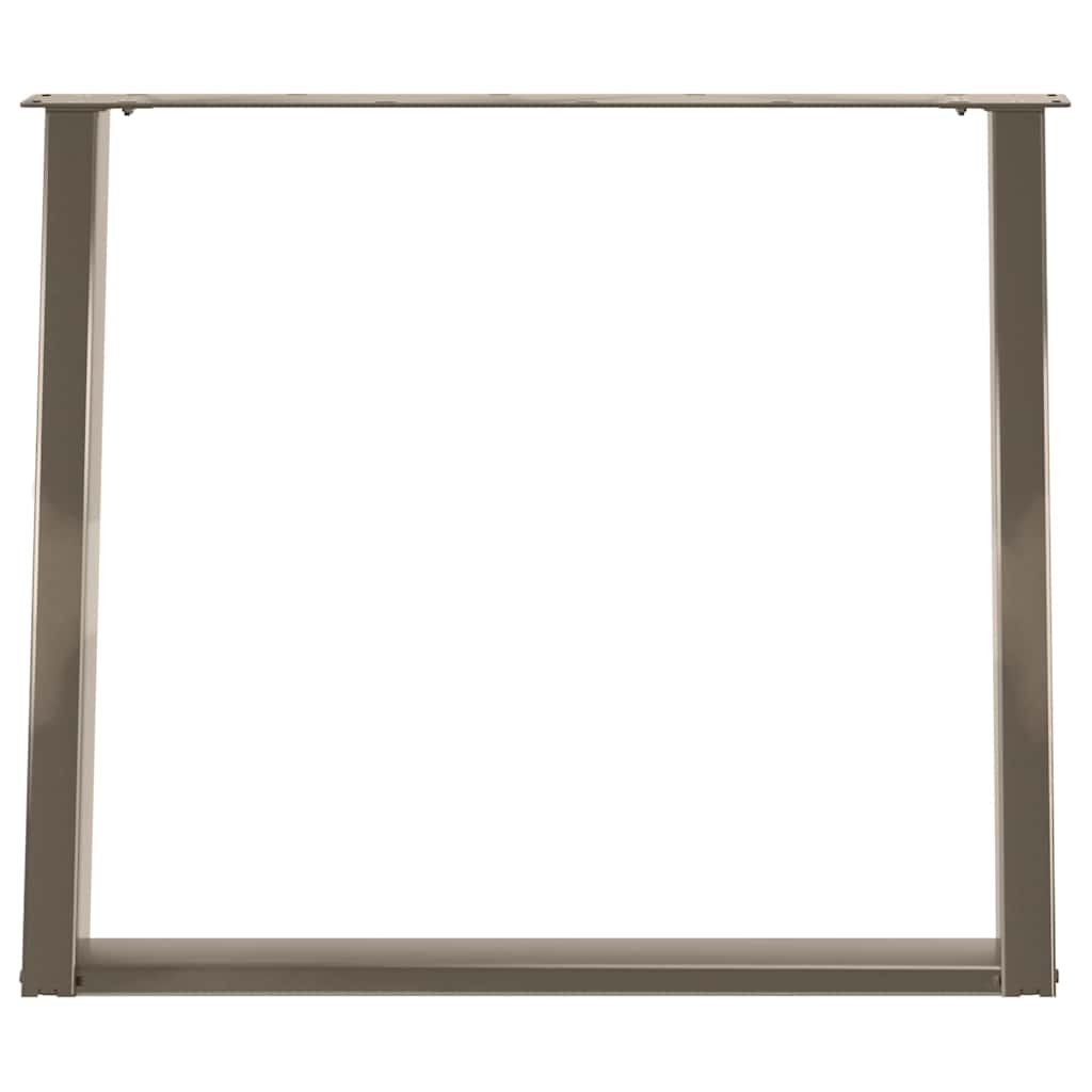 Esstischbeine U-Form 2 Stk. Naturstahl 100x(72-73) cm Stahl