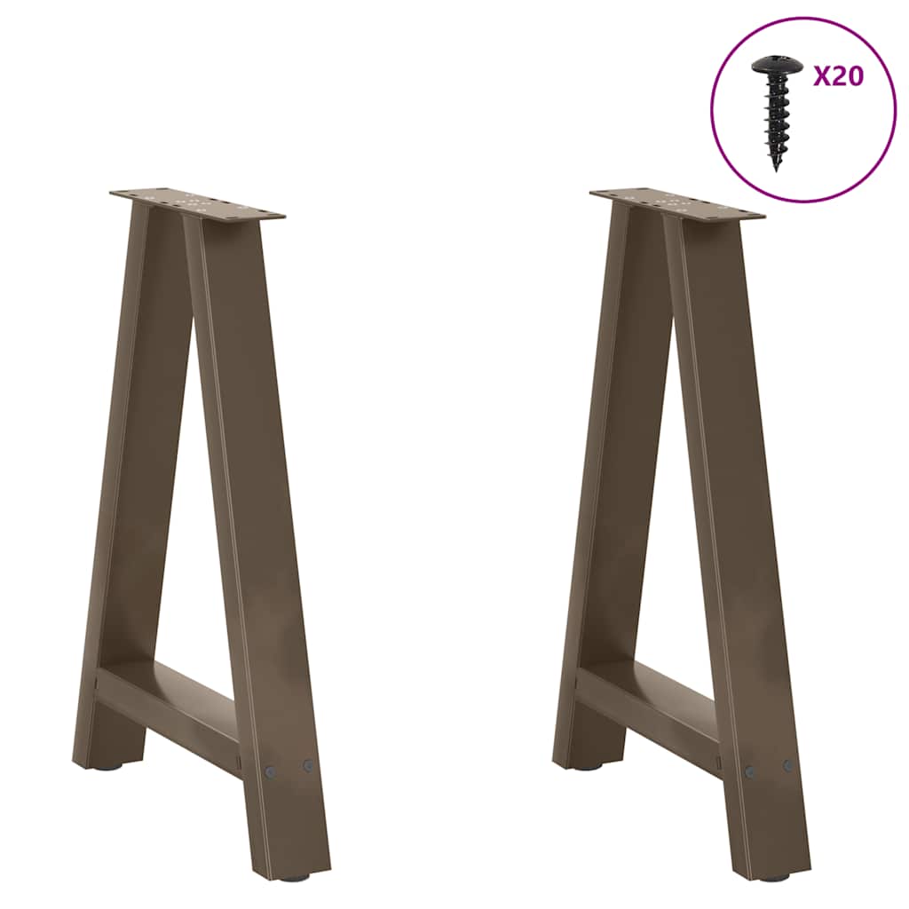 Dining table legs A-shape 2 pcs. 50x(72-73) cm steel