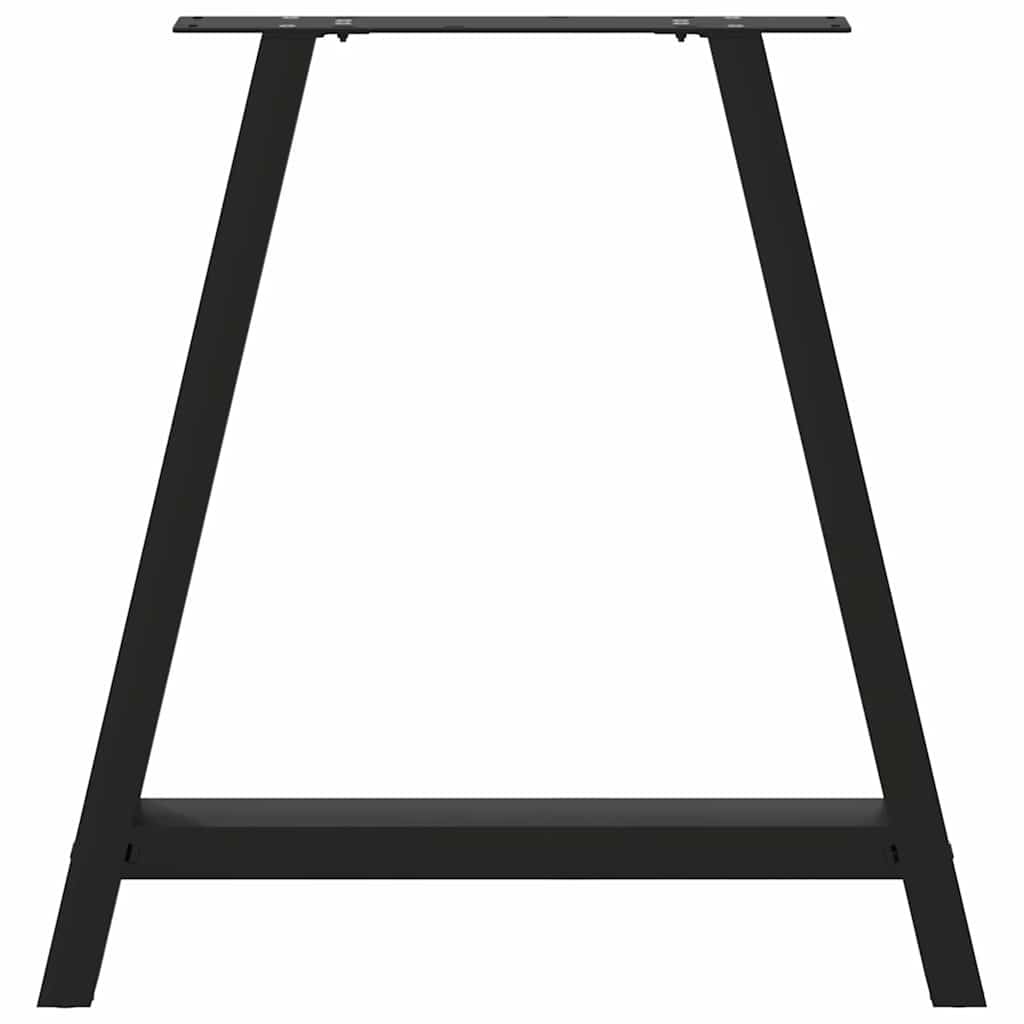 Esstischbeine A-Form 2 Stk. Schwarz 70x(72-73) cm Stahl