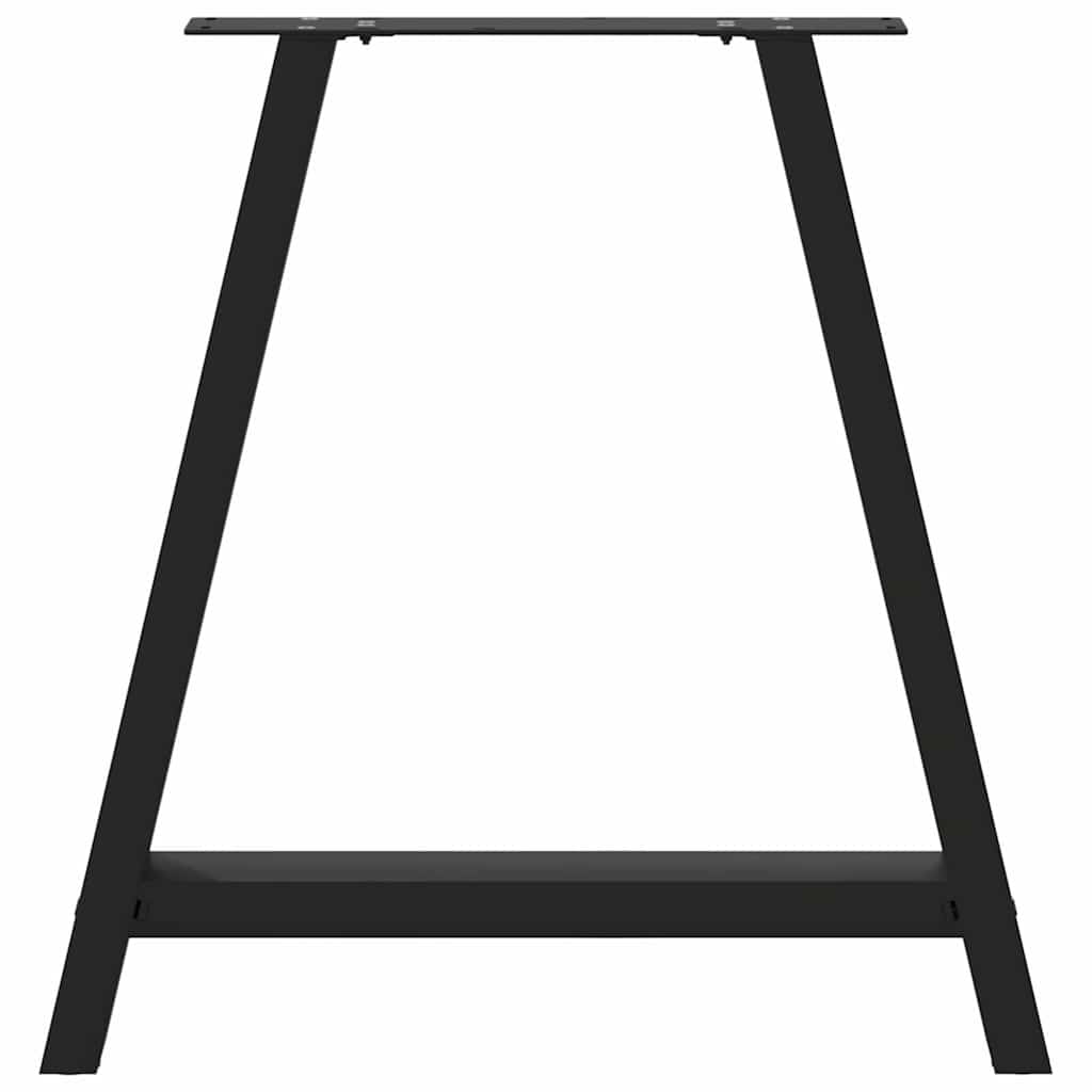 Esstischbeine A-Form 2 Stk. Schwarz 80x(72-73) cm Stahl