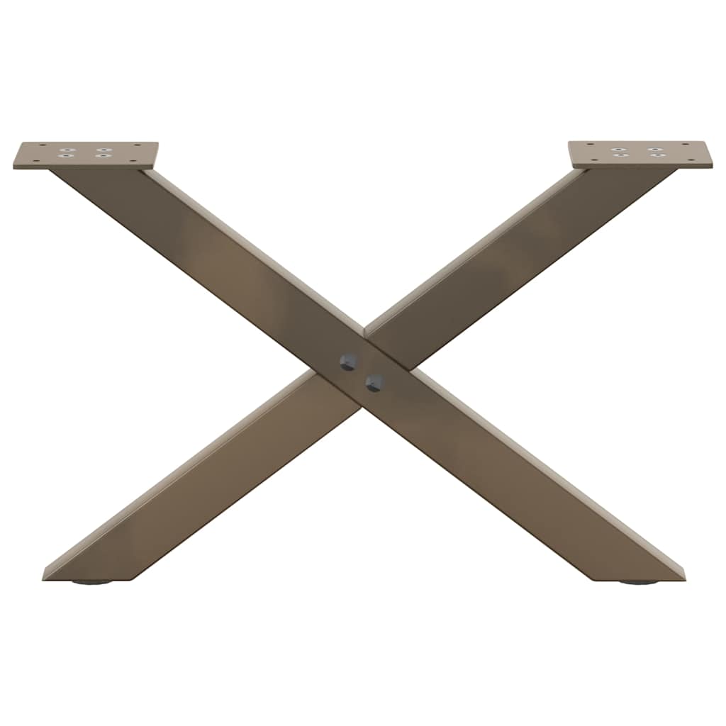 Coffee table legs X-shape 2 pcs. natural steel 50x(30-31) cm steel