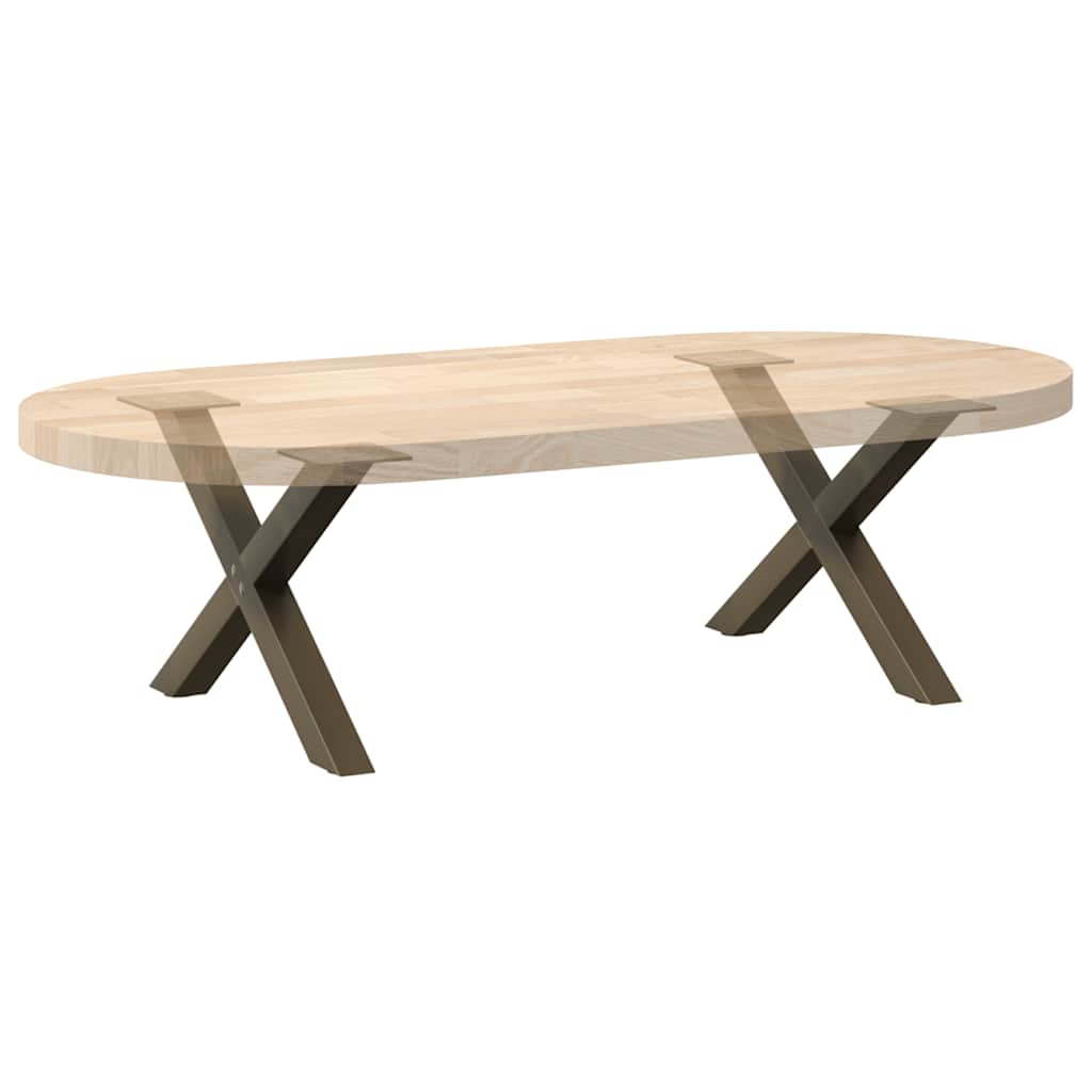 Coffee table legs X-shape 2 pcs. natural steel 50x(30-31) cm steel