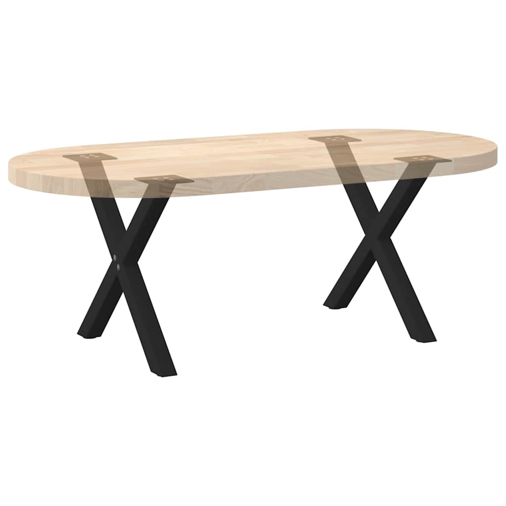 Coffee table legs X-shape 2 pcs. Black 60x(42-43) cm steel