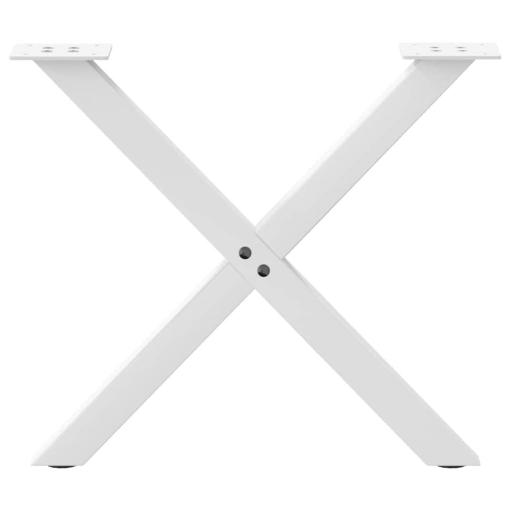 Coffee table legs X-shape 2 pcs. White 60x(42-43) cm steel