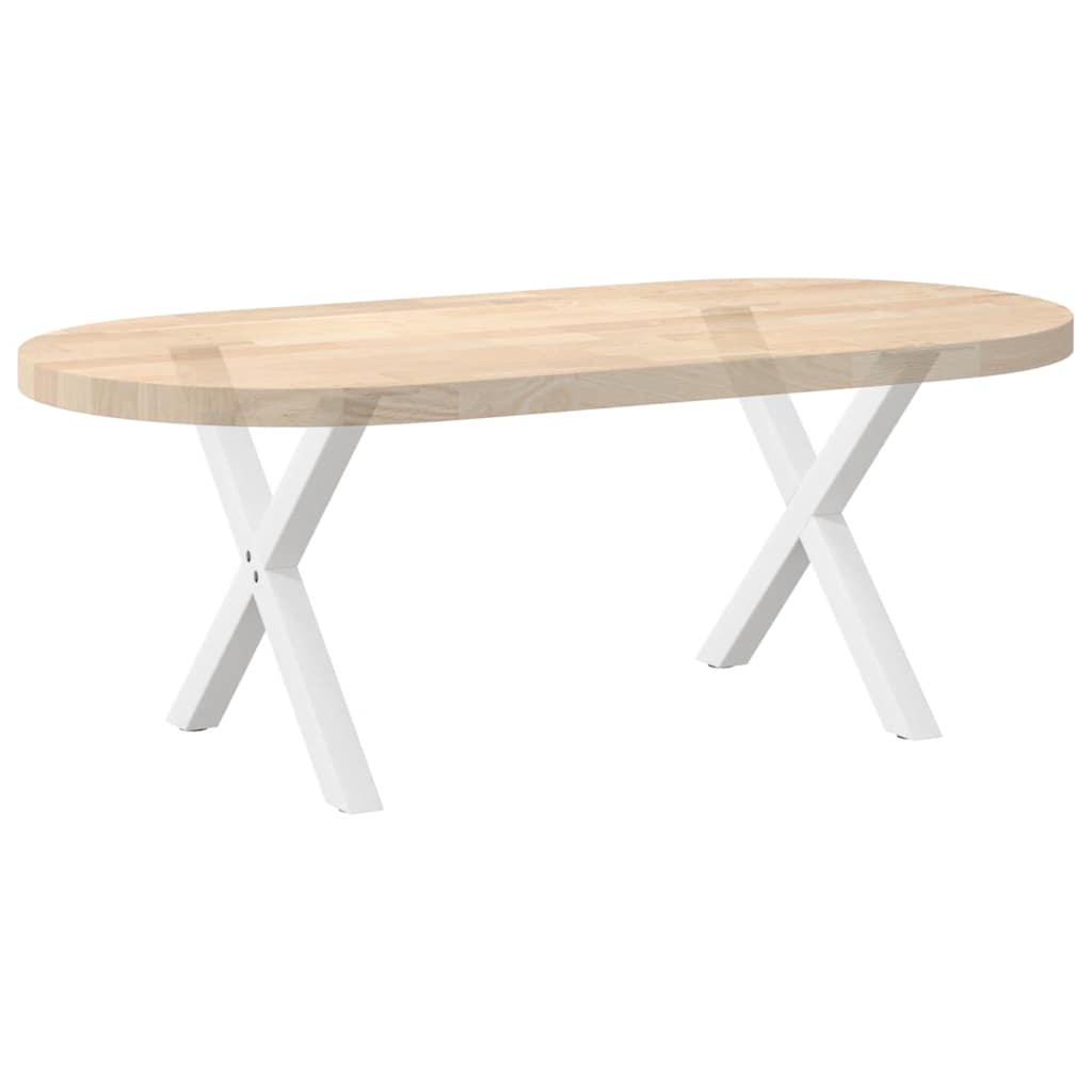 Coffee table legs X-shape 2 pcs. White 60x(42-43) cm steel