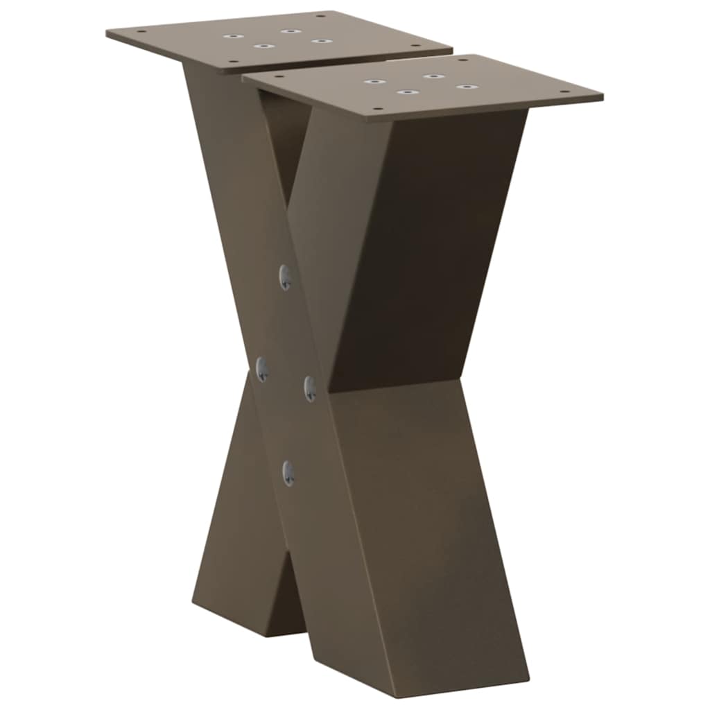 Coffee table legs X-shape 2 pcs. natural steel 30x(30-31) cm steel