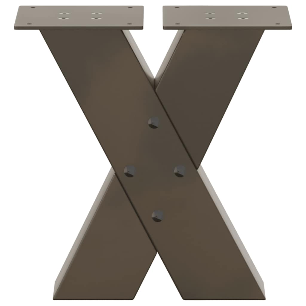 Coffee table legs X-shape 2 pcs. natural steel 30x(30-31) cm steel