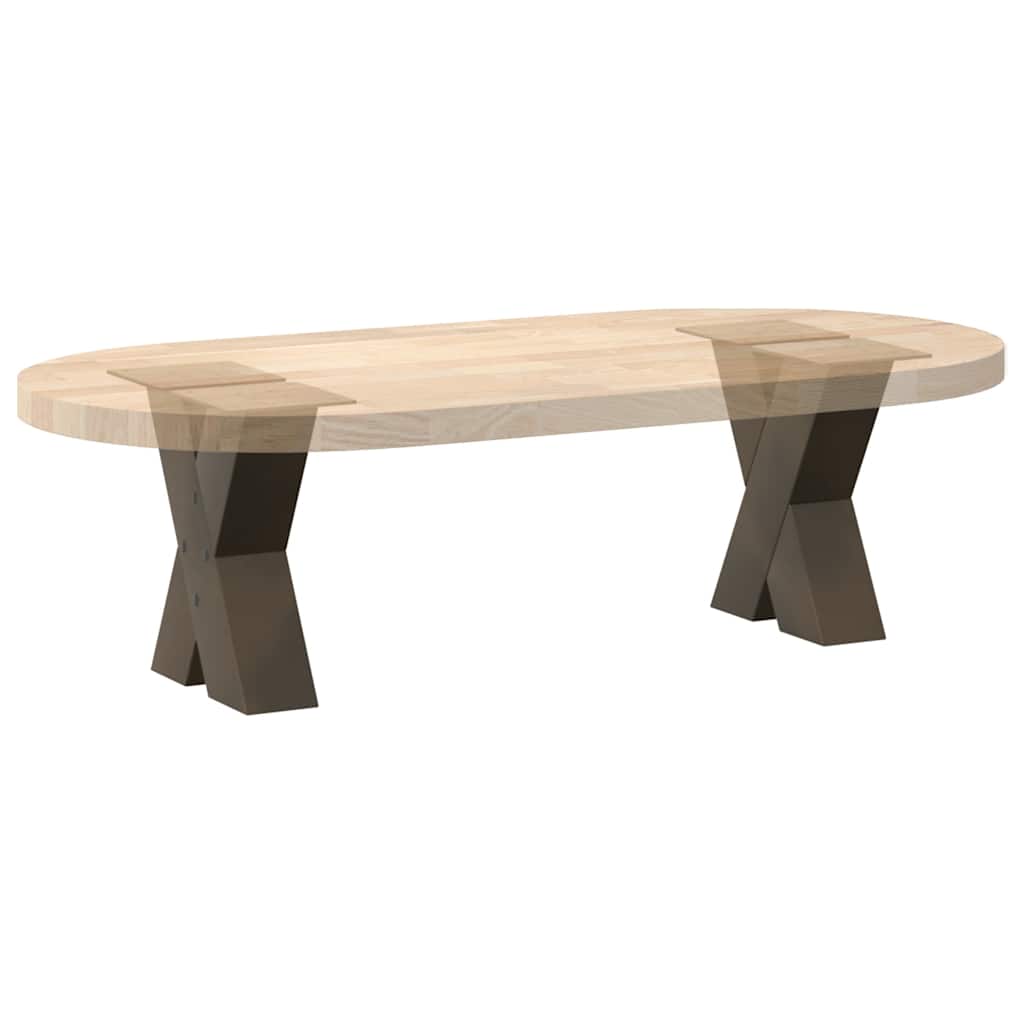 Coffee table legs X-shape 2 pcs. natural steel 30x(30-31) cm steel