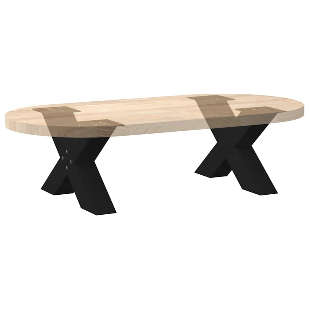 Coffee table legs X-shape 2 pcs. Black 50x(30-31) cm steel