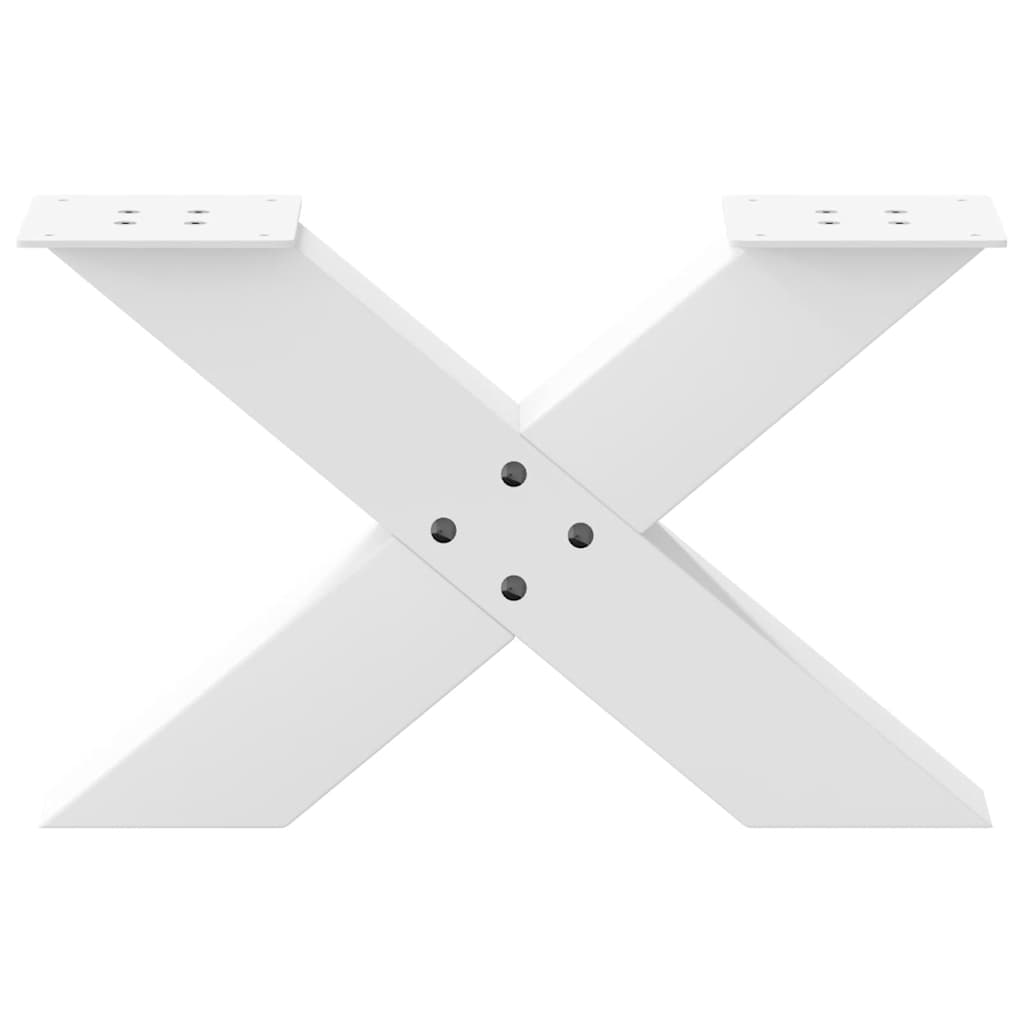 Coffee table legs X-shape 2 pcs. White 50x(30-31) cm steel
