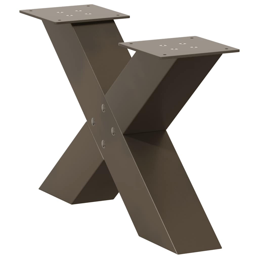 Coffee table legs X-shape 2 pcs. Natural steel 60x(30-31) cm steel