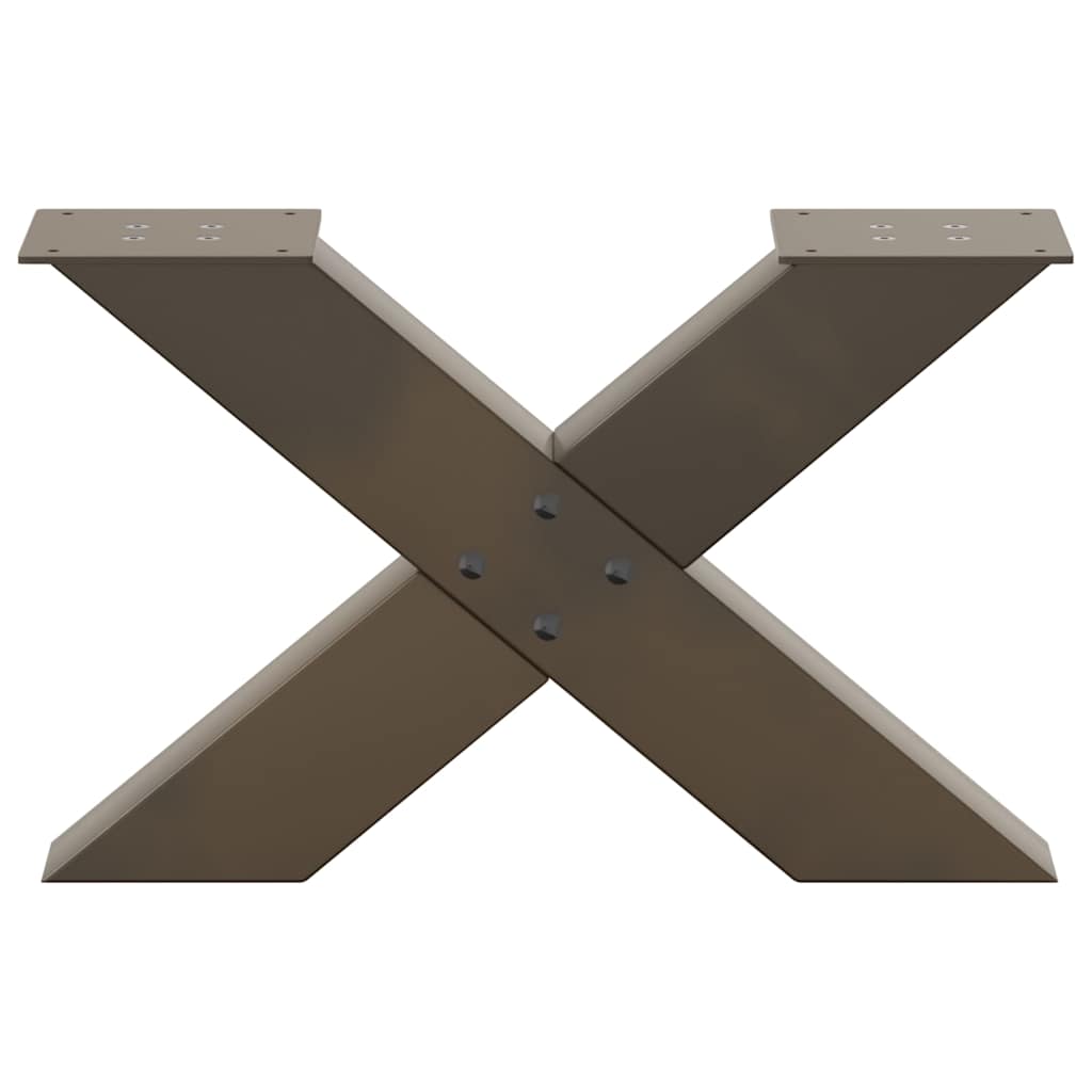 Coffee table legs X-shape 2 pcs. Natural steel 60x(30-31) cm steel