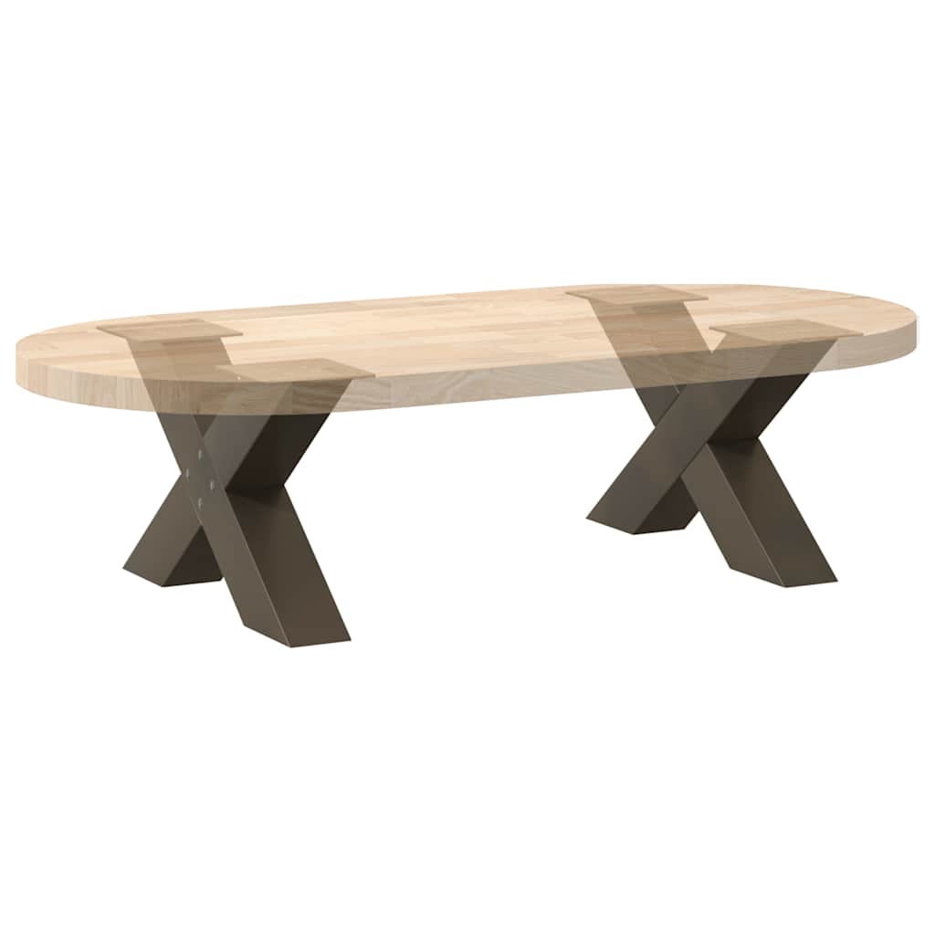 Coffee table legs X-shape 2 pcs. Natural steel 60x(30-31) cm steel