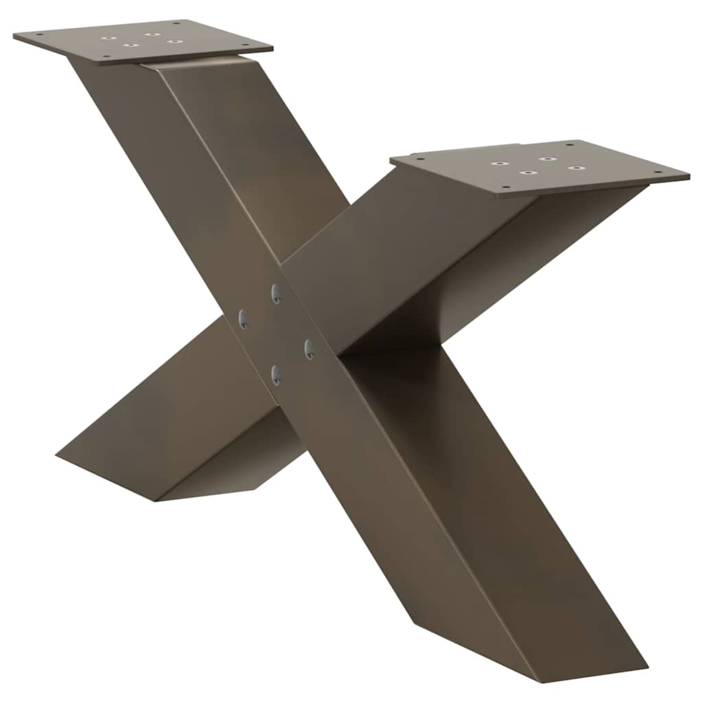 Coffee table legs X-shape 2 pcs. Natural steel 70x(30-31) cm steel