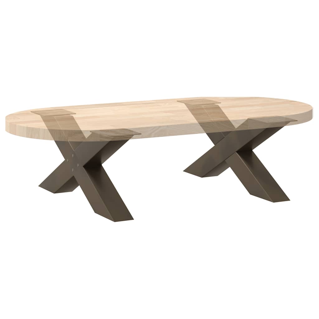 Coffee table legs X-shape 2 pcs. Natural steel 70x(30-31) cm steel