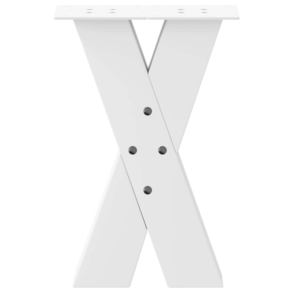 Coffee table legs X-shape 2 pcs. White 38x(42-43) cm steel