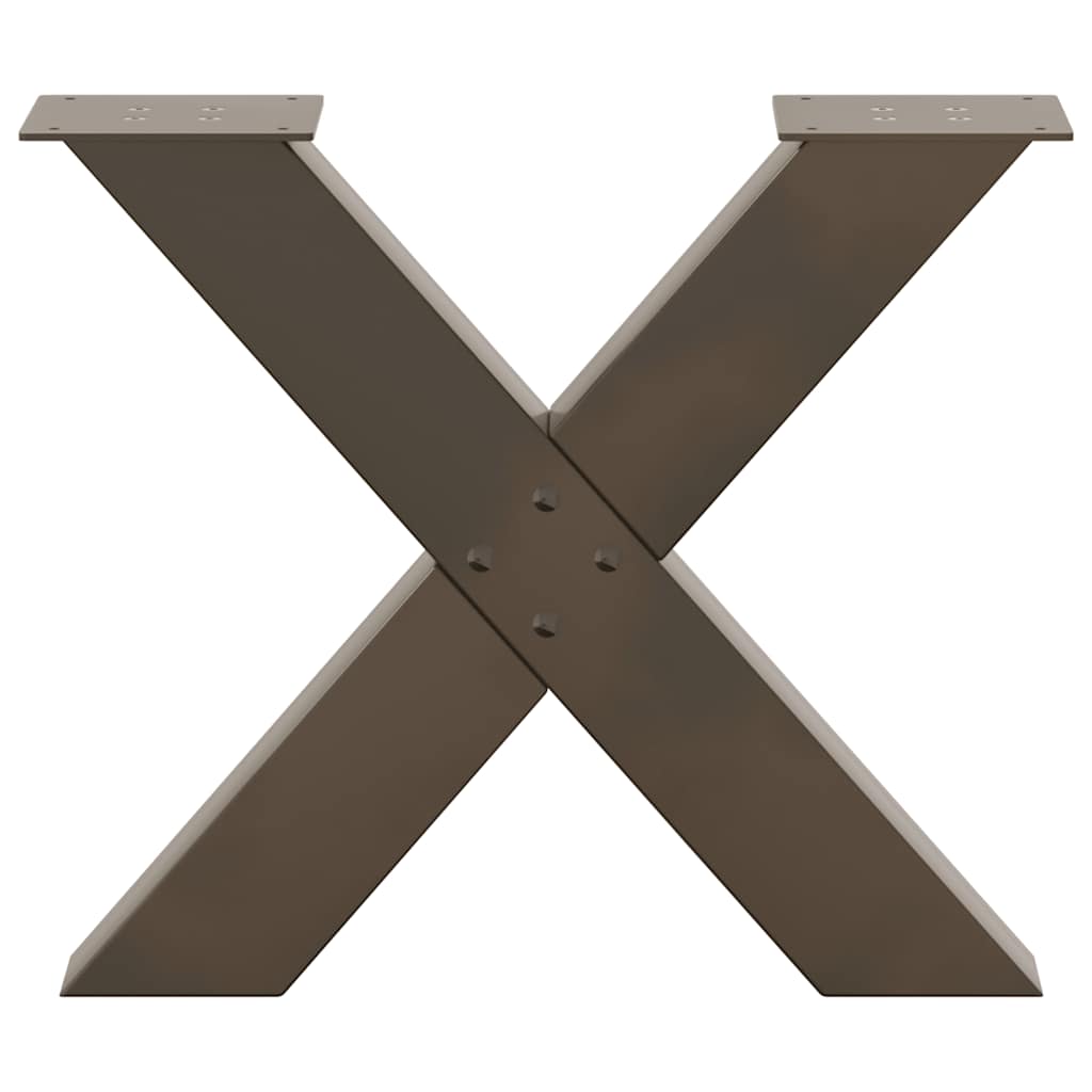 Coffee table legs X-shape 2 pcs. Natural steel 50x(42-43) cm steel