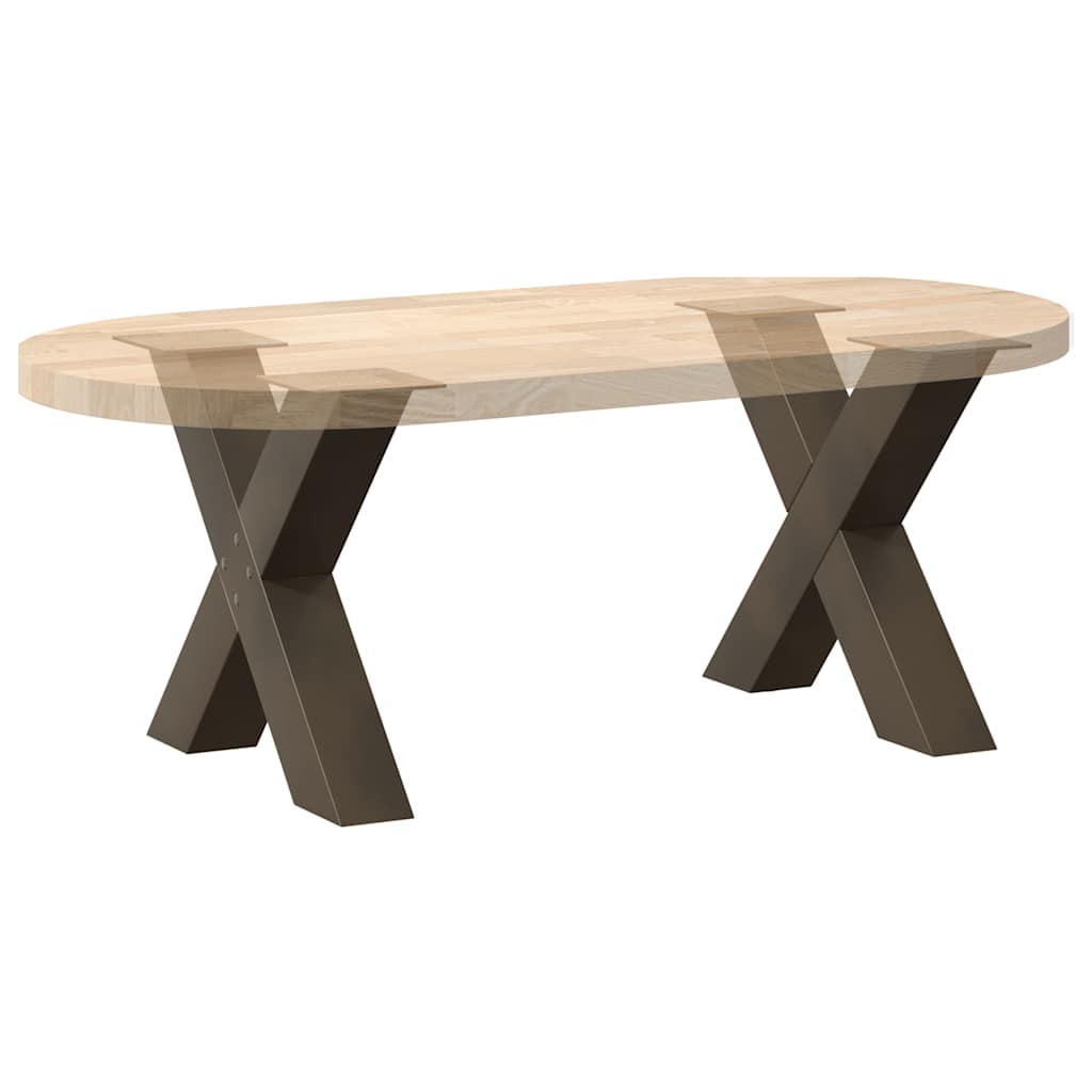 Coffee table legs X-shape 2 pcs. Natural steel 50x(42-43) cm steel