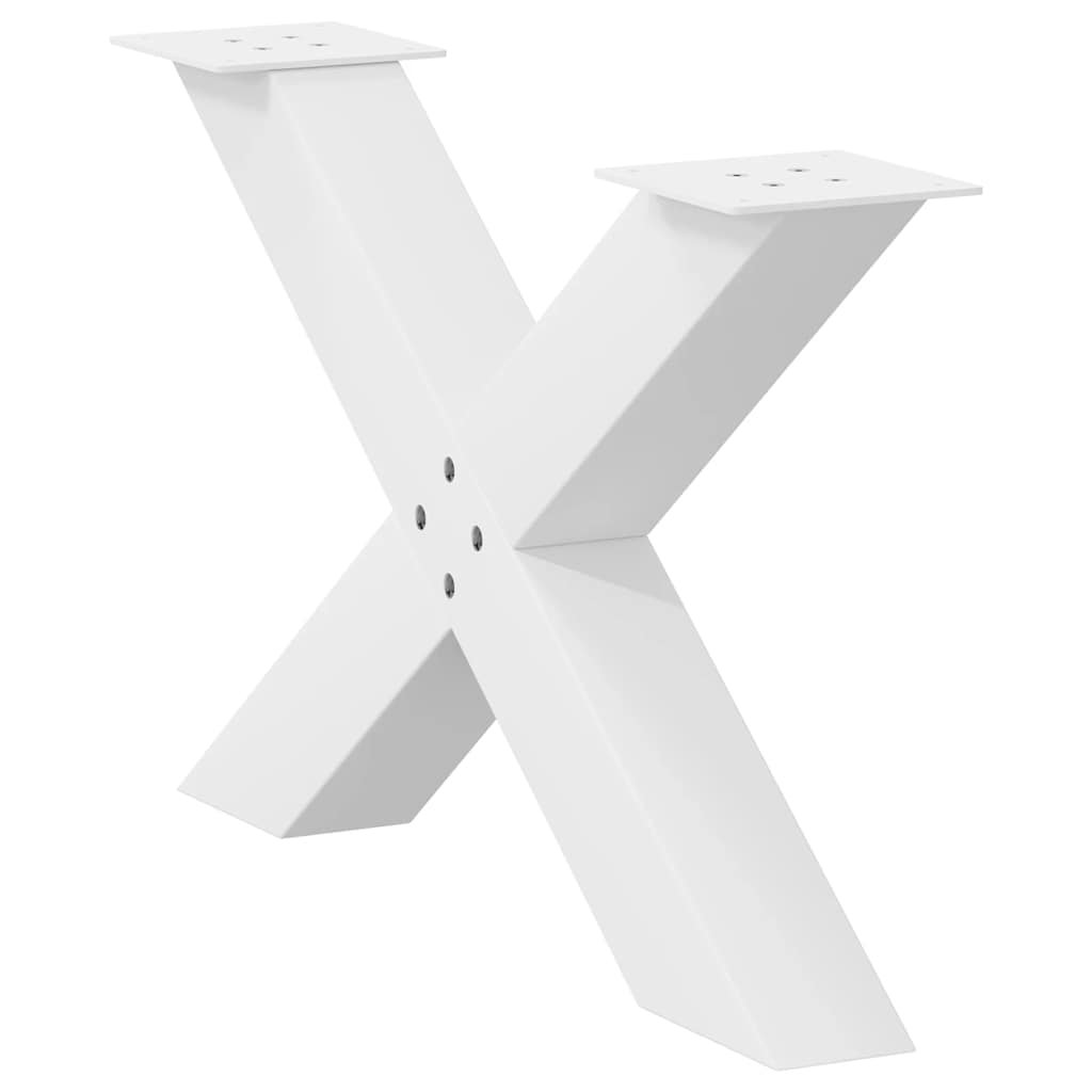 Coffee table legs X-shape 2 pcs. White 70x(42-43) cm steel