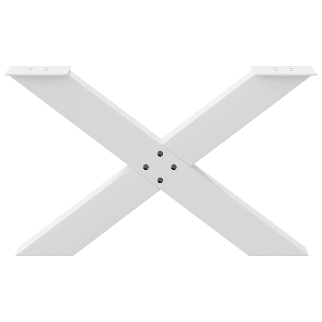 Coffee table legs X-shape 2 pcs. White 70x(42-43) cm steel