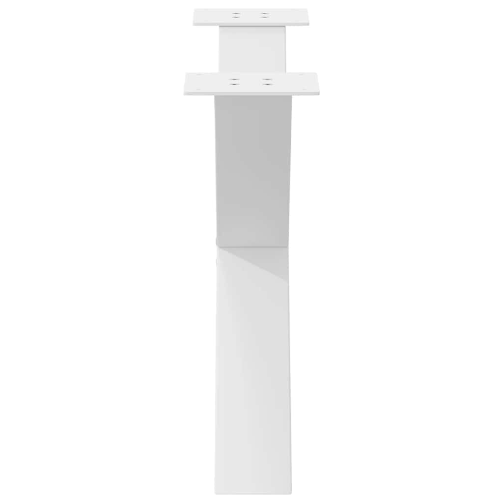 Coffee table legs X-shape 2 pcs. White 70x(42-43) cm steel