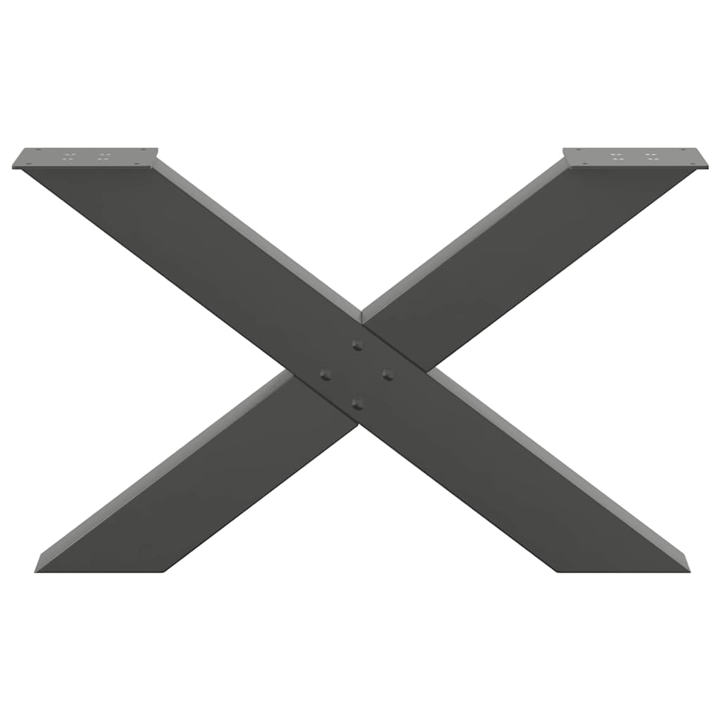Coffee table legs X-shape 2 pcs. Anthracite 70x(42-43) cm steel