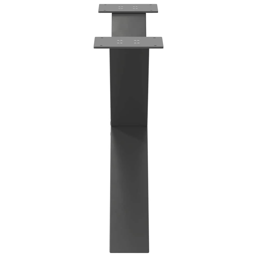 Coffee table legs X-shape 2 pcs. Anthracite 70x(42-43) cm steel