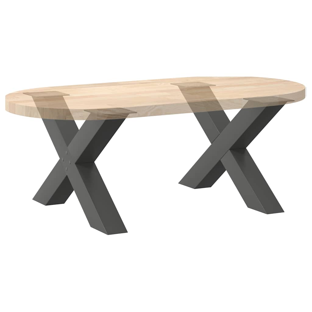 Coffee table legs X-shape 2 pcs. Anthracite 70x(42-43) cm steel