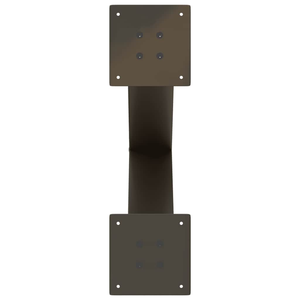 Dining table legs X-shape 2 pcs. Natural steel 50x(72-73) cm steel