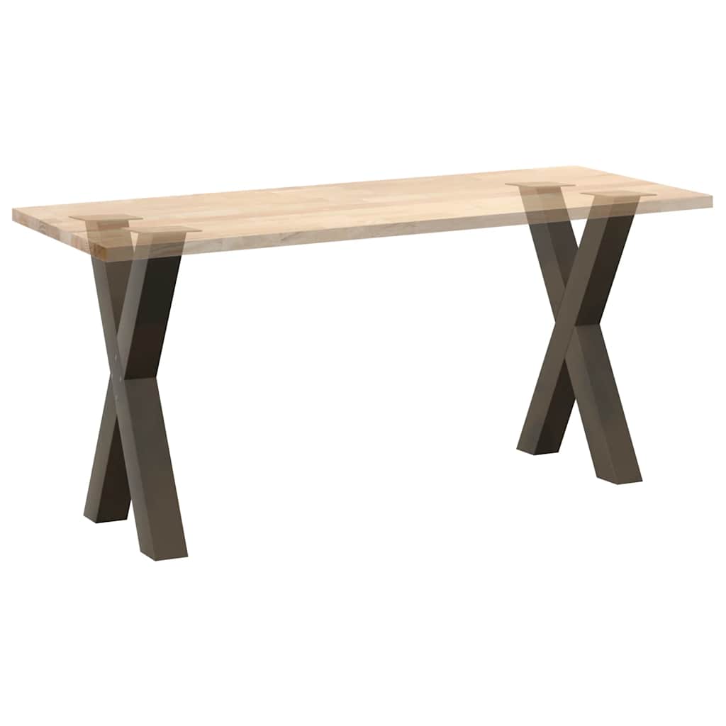 Dining table legs X-shape 2 pcs. Natural steel 50x(72-73) cm steel