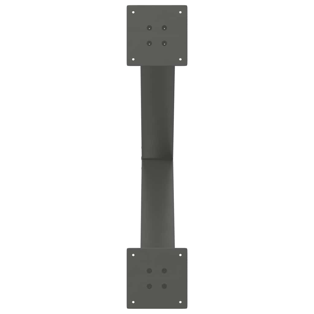 Dining table legs X-shape 3 pcs. Anthracite 80x(72-73) cm steel
