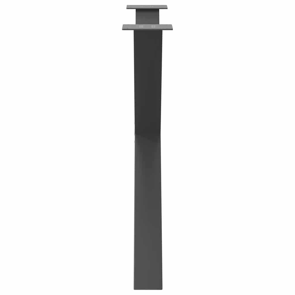 Dining table legs X-shape 3 pcs. Anthracite 90x(72-73) cm steel